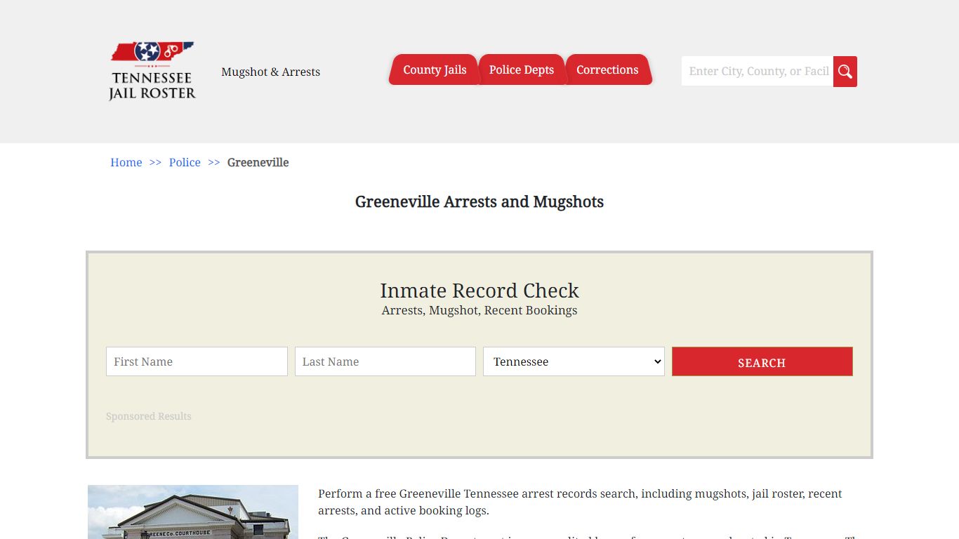 Greeneville Arrests and Mugshots - Jail Roster Search